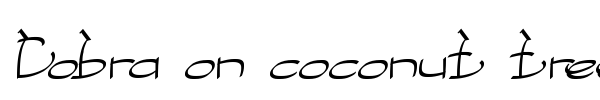 Cobra on coconut tree font preview